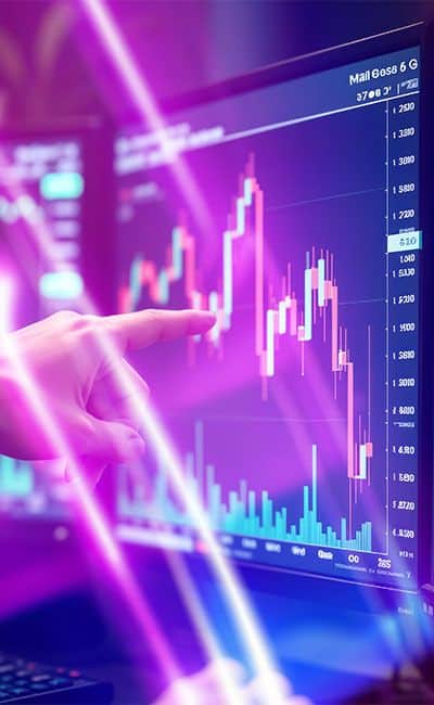 INGOT web trading platform displaying live financial market charts and technical analysis.