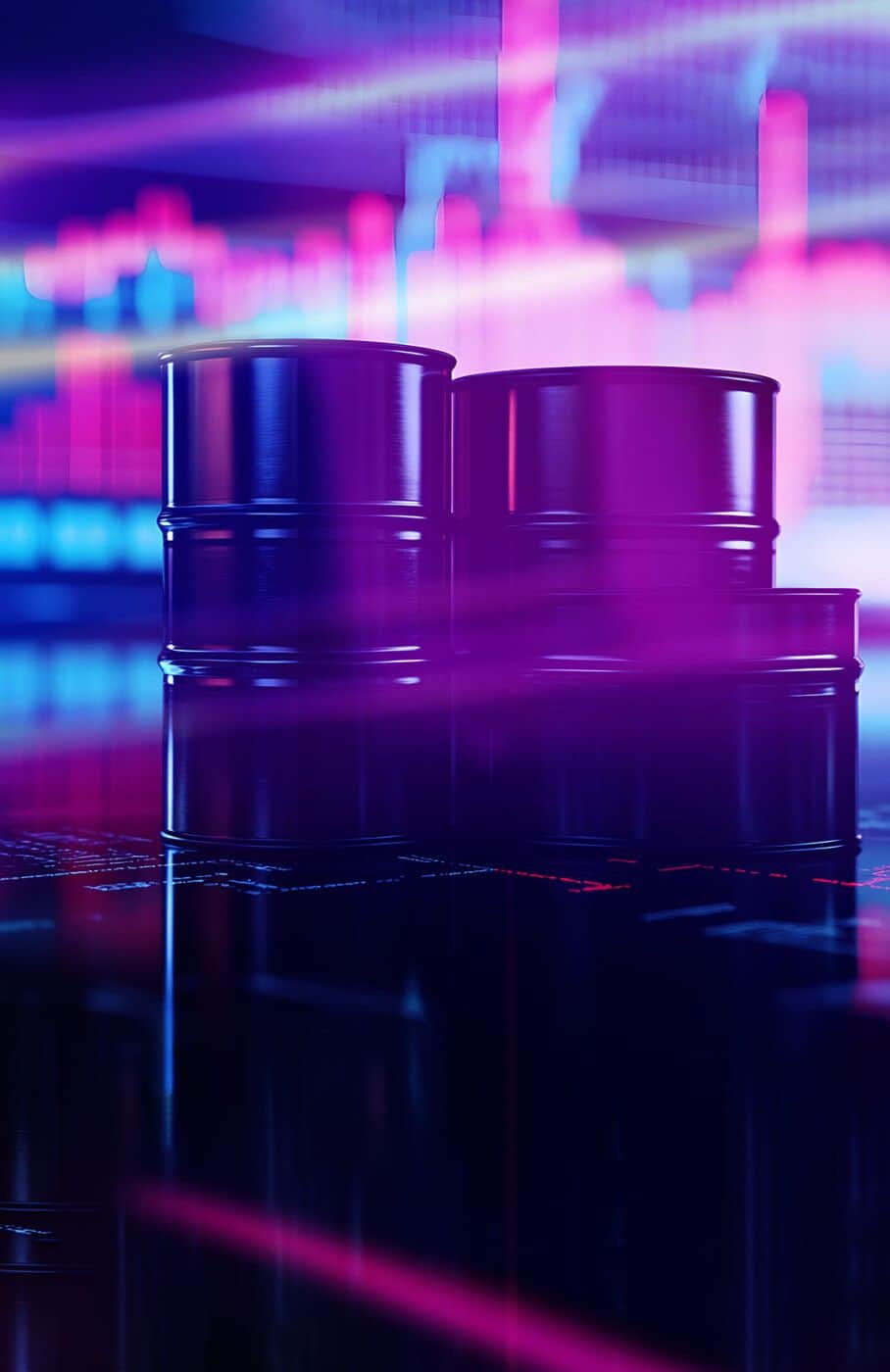 Oil barrels representing energy commodities and CFD trading with INGOT.